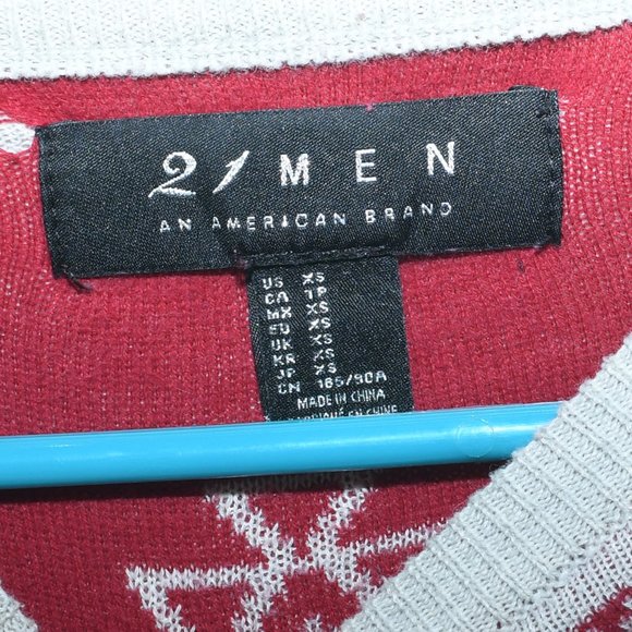 21 Men Sweater Tribal Print Size XS - Picture 4 of 4
